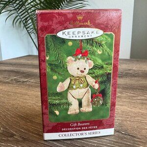 Y2k Boxed Hallmark Christmas Tree Ornament Bear 2000